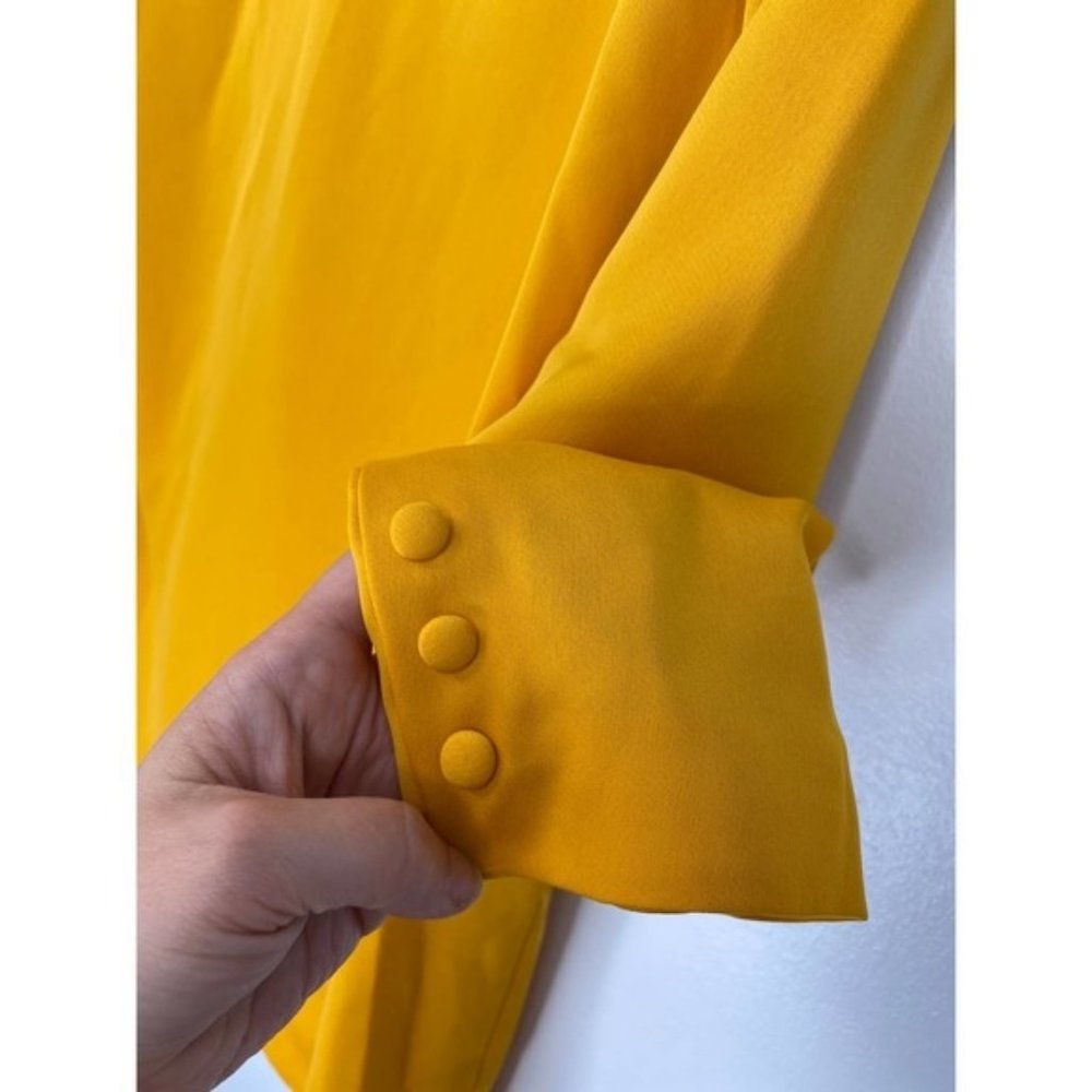 L'Academie The Fleur Front Button Women's Blazer in Mustard Yellow Size: XS NWT - Picture 4 of 7